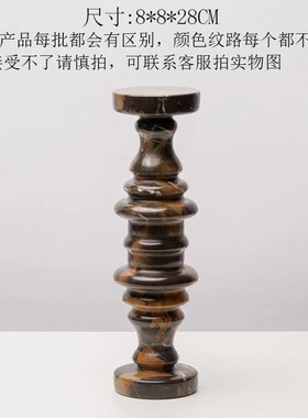 新款简约现代天然大理石盆栽绿植花盆客H厅茶几收纳托盘餐桌烛台