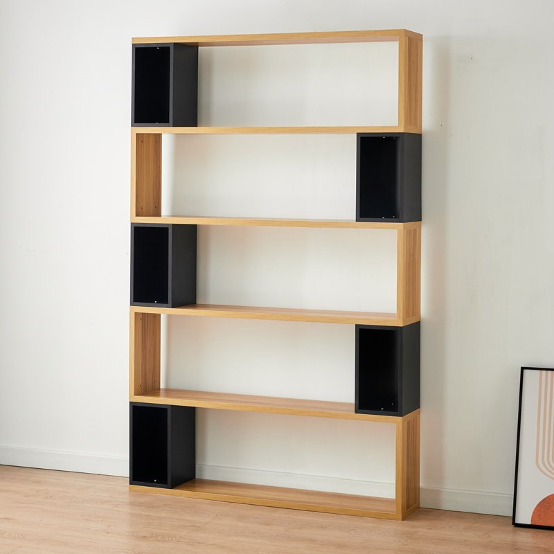 新款简约书架双j面创意书柜书房办公室组合架工位门厅隔断柜开放