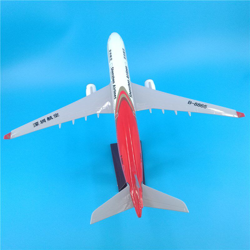 新款47cm深圳航k空A330客机树脂材质仿真飞机模型摆件深航礼品纪