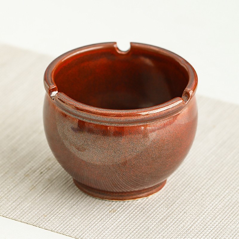 新款烟灰缸客厅i办公室茶桌聚宝盆酒店陶瓷废水缸防飞灰新中式定