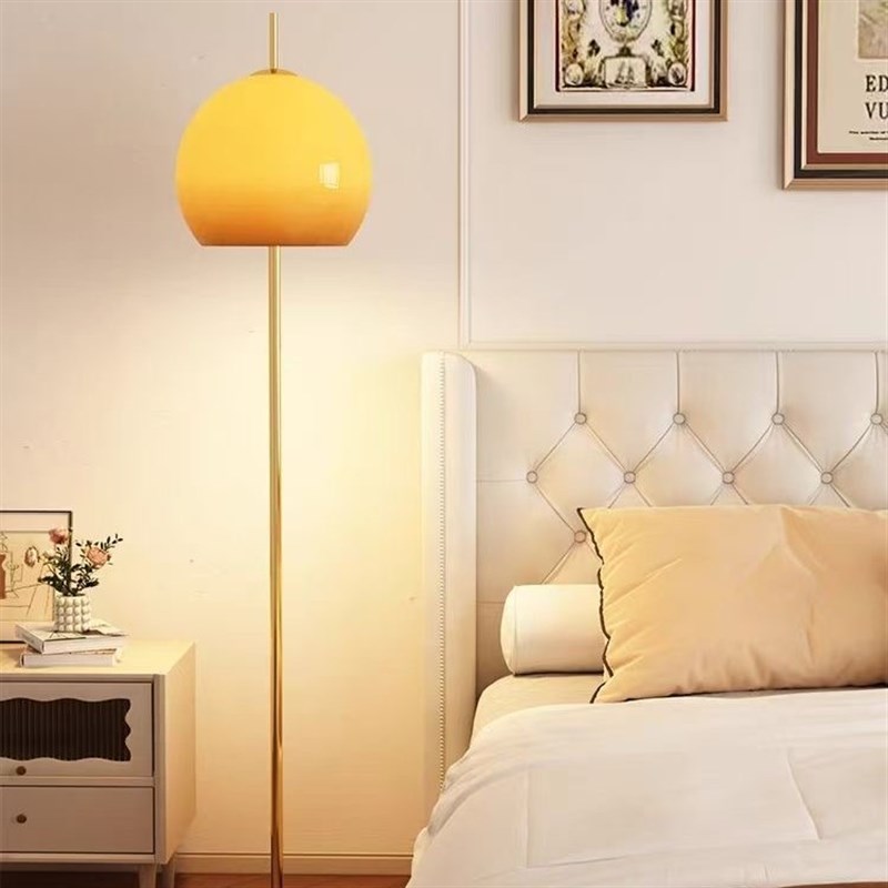 新款美式复古蘑菇落地灯客厅卧室床头月光灯包豪斯U中古设计网红
