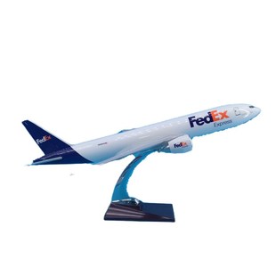新款 47cm美国联邦快递FedExA波音B777飞机模型摆件货运客机纪念品