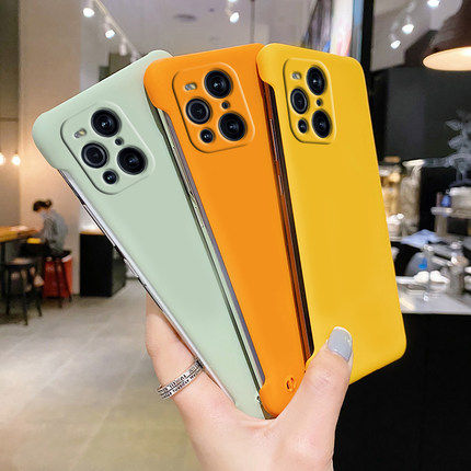 夏季散热无边框oppoFindX3手机壳fnidx3pro超薄find X3pro无边fidx3半包硬壳pr0无框5g裸机手感por磨砂p0r潮p