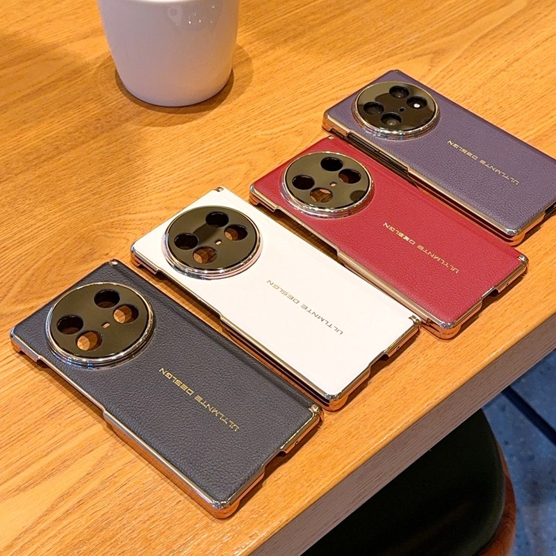 电镀金色荔枝皮纹双中轴磁吸适用vivo X Fold5折叠屏手机壳新款高端轻奢华xfold5镜头全包高级感商务风硬壳套