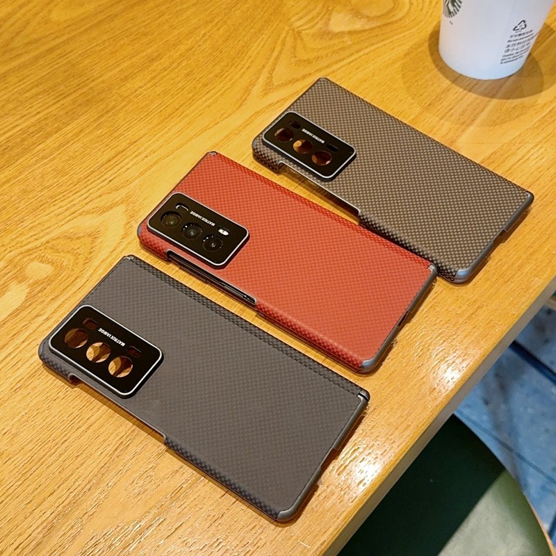 凯夫拉纹理同款双中轴适用荣耀MagicV2折叠屏手机壳新款素皮magicVS2碳纤维纹理镜头全包点点纹理磁吸保护套