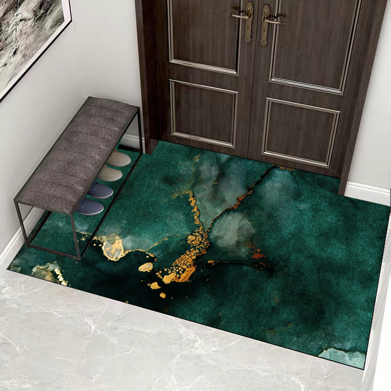 北欧绿色进门地垫家用入户玄关门口脚踏垫美式轻奢墨绿色地垫定制,居家布艺,入户地垫,淘宝优惠券,粉丝福利购,淘宝优惠卷