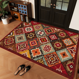 摩洛哥民族风地垫2025新款 入户门专用地毯复古门垫家用玄关防滑垫