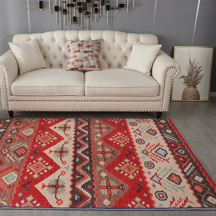 摩洛哥加厚地毯客厅卧室茶几美式复古土耳其风波西米亚仿羊绒地毯