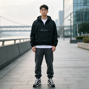 美式滑板冲浪嘻哈街头hiphop美式经典梭织 春秋教练薄风衣外套