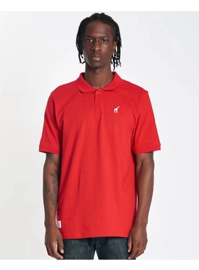 美版 复古嘻哈街头 hiphop滑板 说唱 美式经典基础刺绣 polo衫lrg