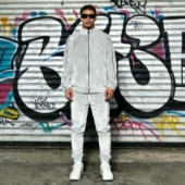 薄金丝绒 嘻哈街头hiphop美潮经典 刺绣 美式 美版 外套长裤 复古