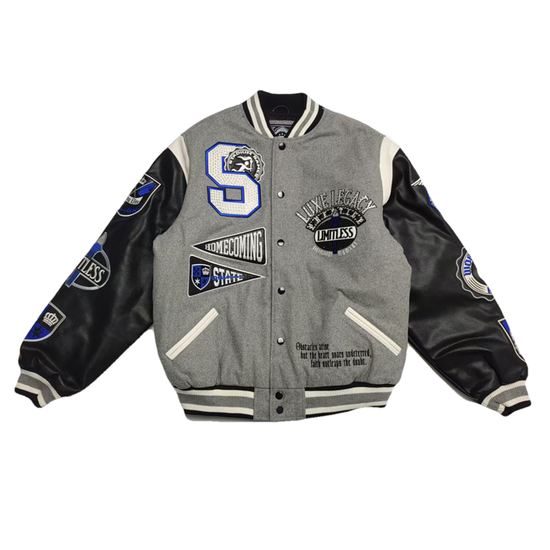 嘻哈街头厚秋冬刺绣外套