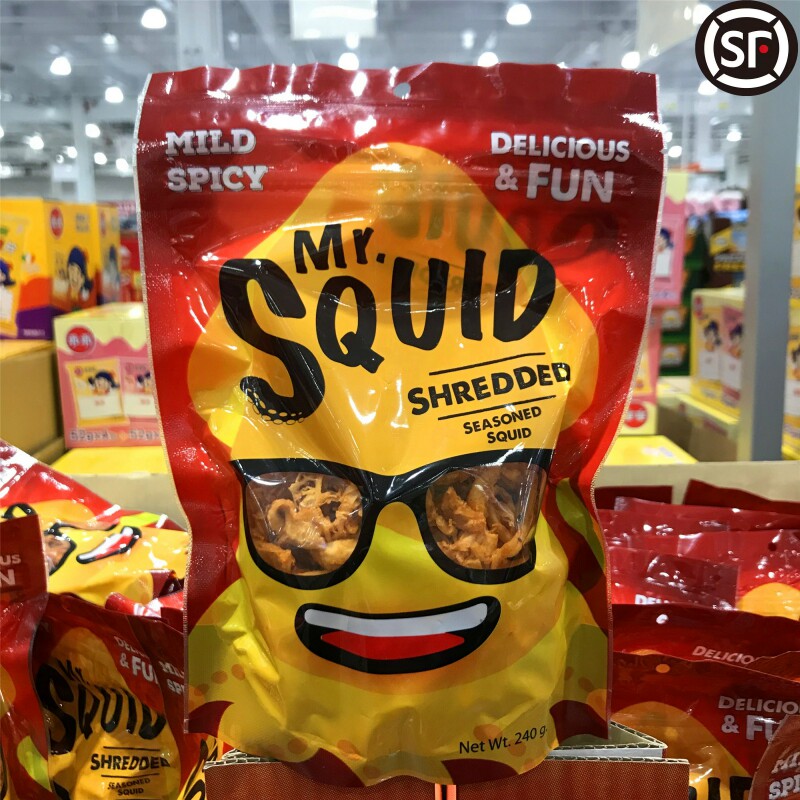上海开市客泰国MR SQUID鱿鱼先生微辣鱿鱼丝须干大包装包邮