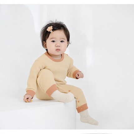 婴儿睡衣德绒加绒加厚保暖内衣春秋冬季新生儿连体衣宝宝打底睡衣