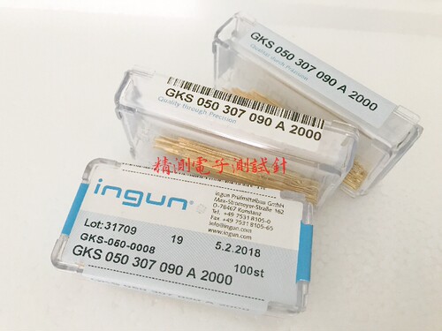 GKS050307090/050A2000 50MIL三面锥头探针 INGUN测试针0.78*43mm