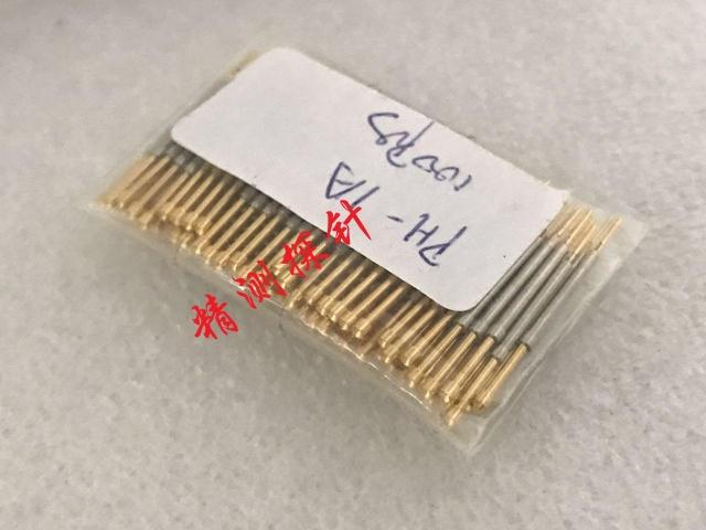 测试探针PH-1A/1.2凹头 一体测试针 铜针 弹簧顶针 镀金针
