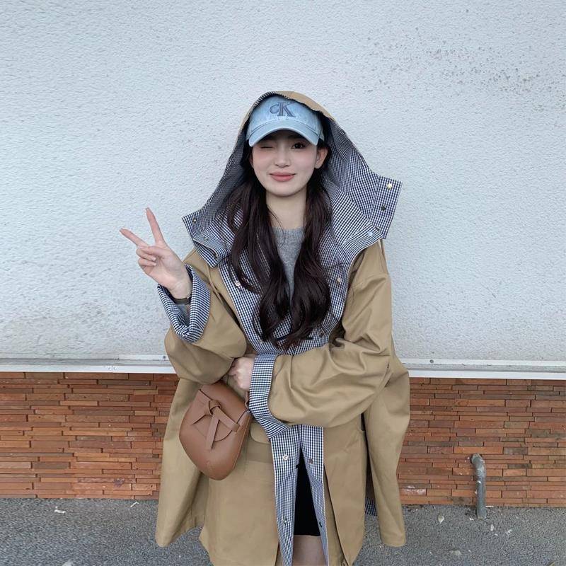 2025新款韩系风衣女中长款春秋款宽松百搭休闲高级感时尚大衣外套