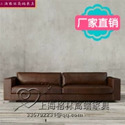 Bắc Âu retro da nghệ thuật sofa ánh sáng sang trọng góc da căn hộ nhỏ tiếp tân văn phòng biệt thự đơn giản kết hợp chaise - Ghế sô pha