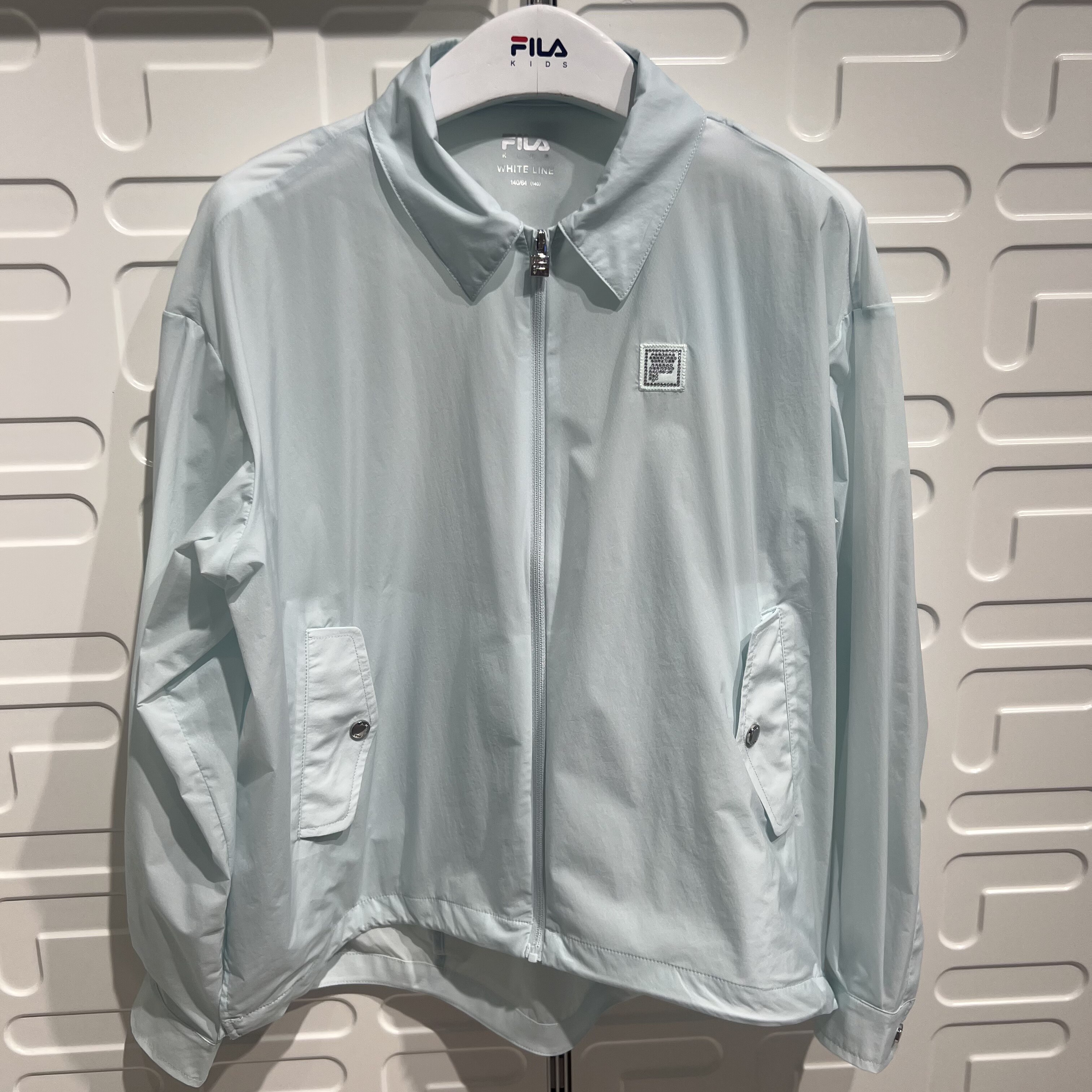 斐乐防晒服秋女大童梭织连帽外套