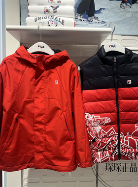 FILA斐乐童装新年款2026年春男大小童梭织两件套外套 K12B614907