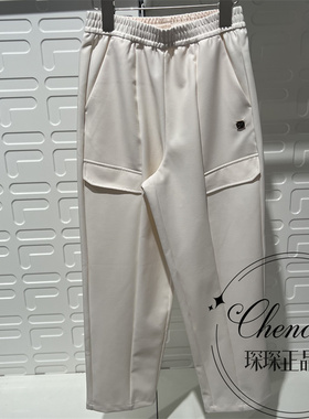 FILA斐乐童装2026年春季新款男大童休闲时尚梭织长裤 K12B612804