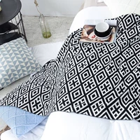 Mạnh Jie trang web chính thức Bắc Âu đan bông giản dị chăn nhà khăn choàng chăn sofa chăn chăn wagon bông - Ném / Chăn chăn tuyết nhung