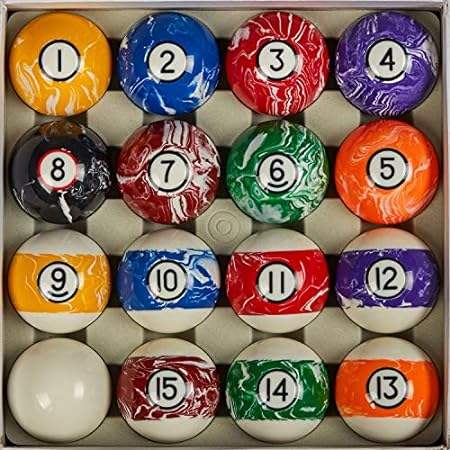 Collapsar Deluxe 2-1/4 Billiard Pool Balls Marble-Swirl