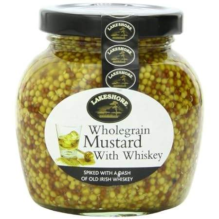 Lakeshore Wholegrain Mustard with Irish Whiskey， 7.2 Ounce