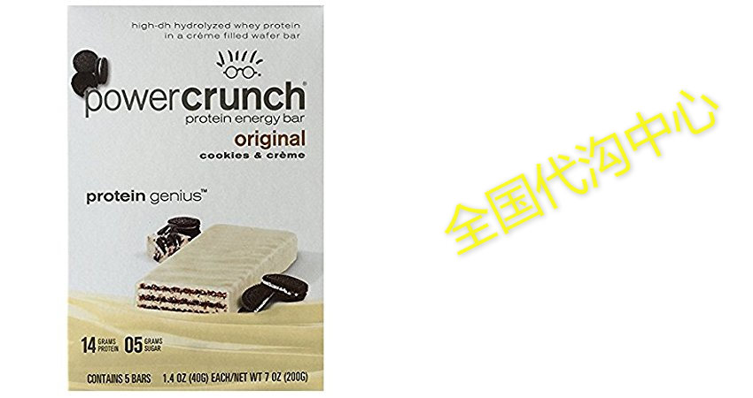 power crunch protein energy bar cookies & creme - 1.4 o