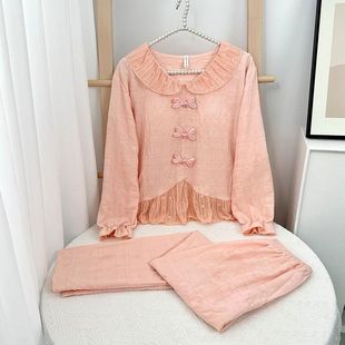 2025新款超火带胸垫独特漂亮睡衣女款春装高级感女士夏天家居服女