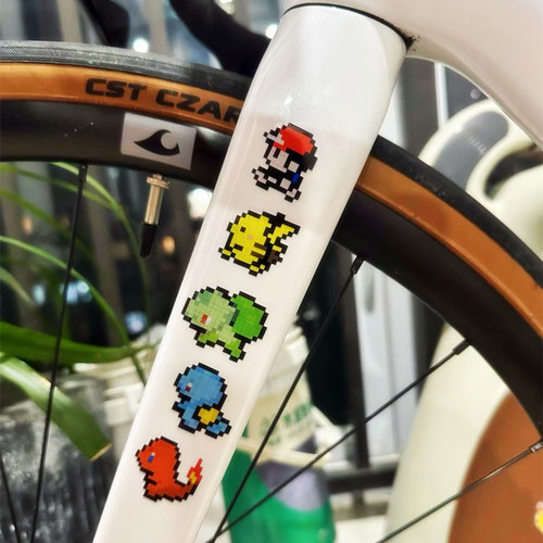 创意车贴像素卡通可爱皮卡丘贴纸个性宠物小精灵马里奥自行车反光