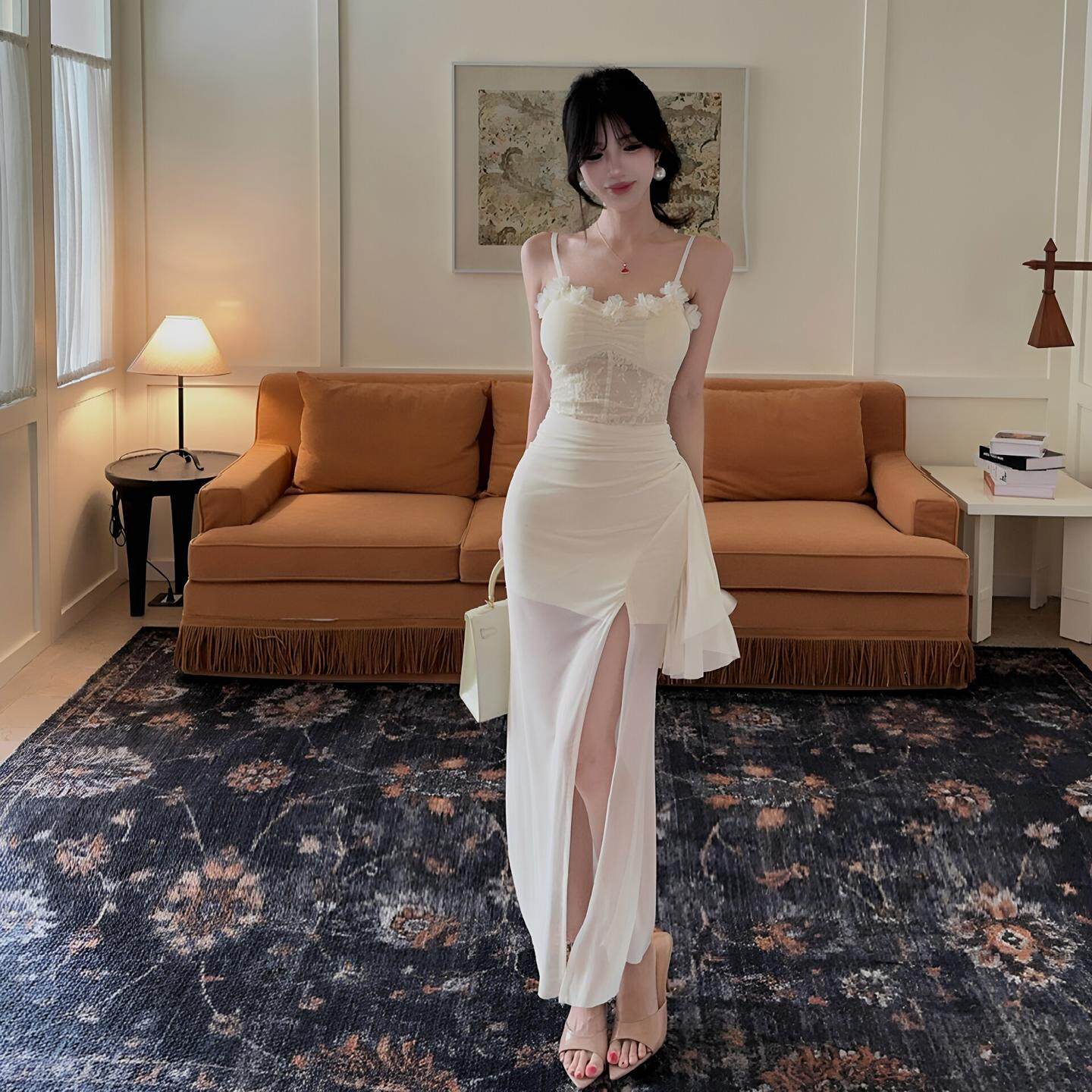 性感修身连衣裙女低胸v领礼服裙新款夜总会柔式足疗技师工作服潮