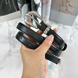 新款女士皮带女时尚百搭复古真皮腰带配裙子牛仔裤装饰细杨树林