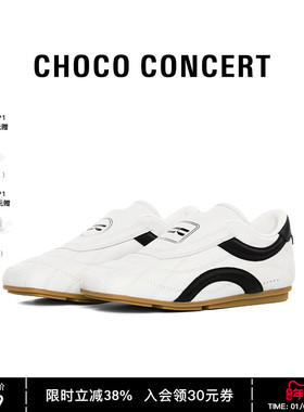CHOCO CONCERT设计鞋履丨方头跆拳道鞋女款休闲鞋时尚一脚蹬单鞋