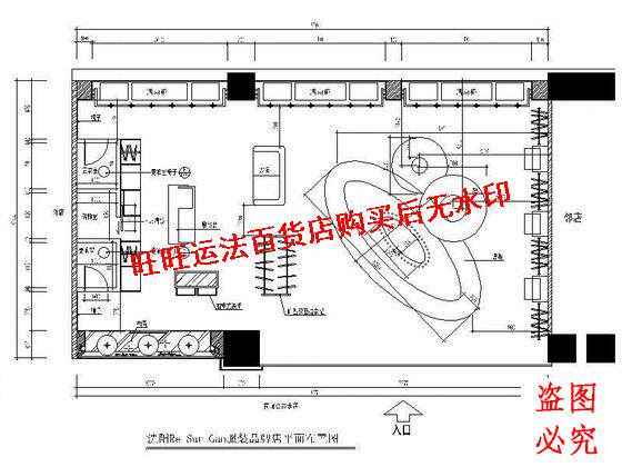 品牌服装店室内装修cad图纸室内设计装修dwg图