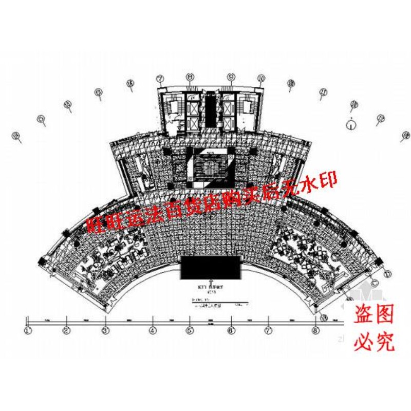 时尚幽雅酒店大堂室内施工cad图纸(含效果)室内设计装修dwg图
