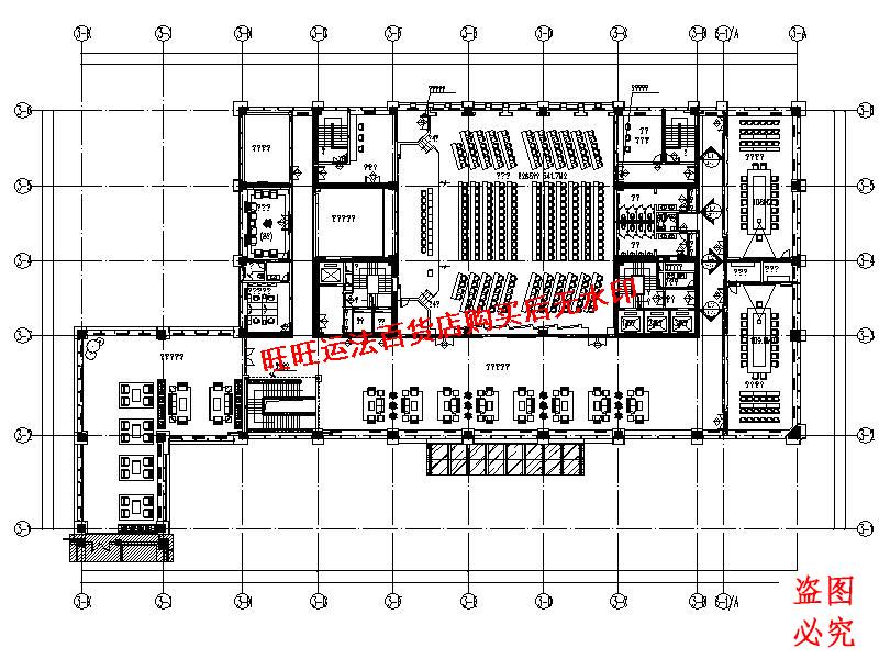 国企综合办公楼1-10层室内设计施工cad图纸室内设计