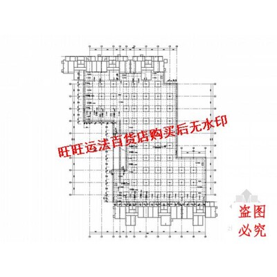 地下一层框架无梁楼盖车库结构施工cad图纸结构设计dwg图