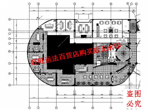 游艇会所西餐厅装修施工cad图纸（含效果）室内设计装修dwg图