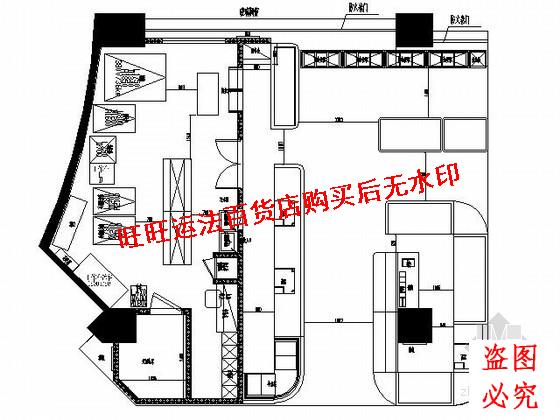 某面包店面施工cad图纸Ⅰ(含实景)室内设计装修dwg图