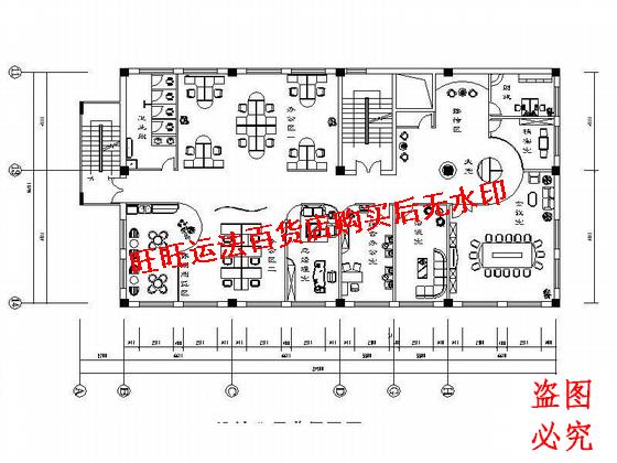 设计公司办公空间装饰cad图纸室内设计装修dwg图