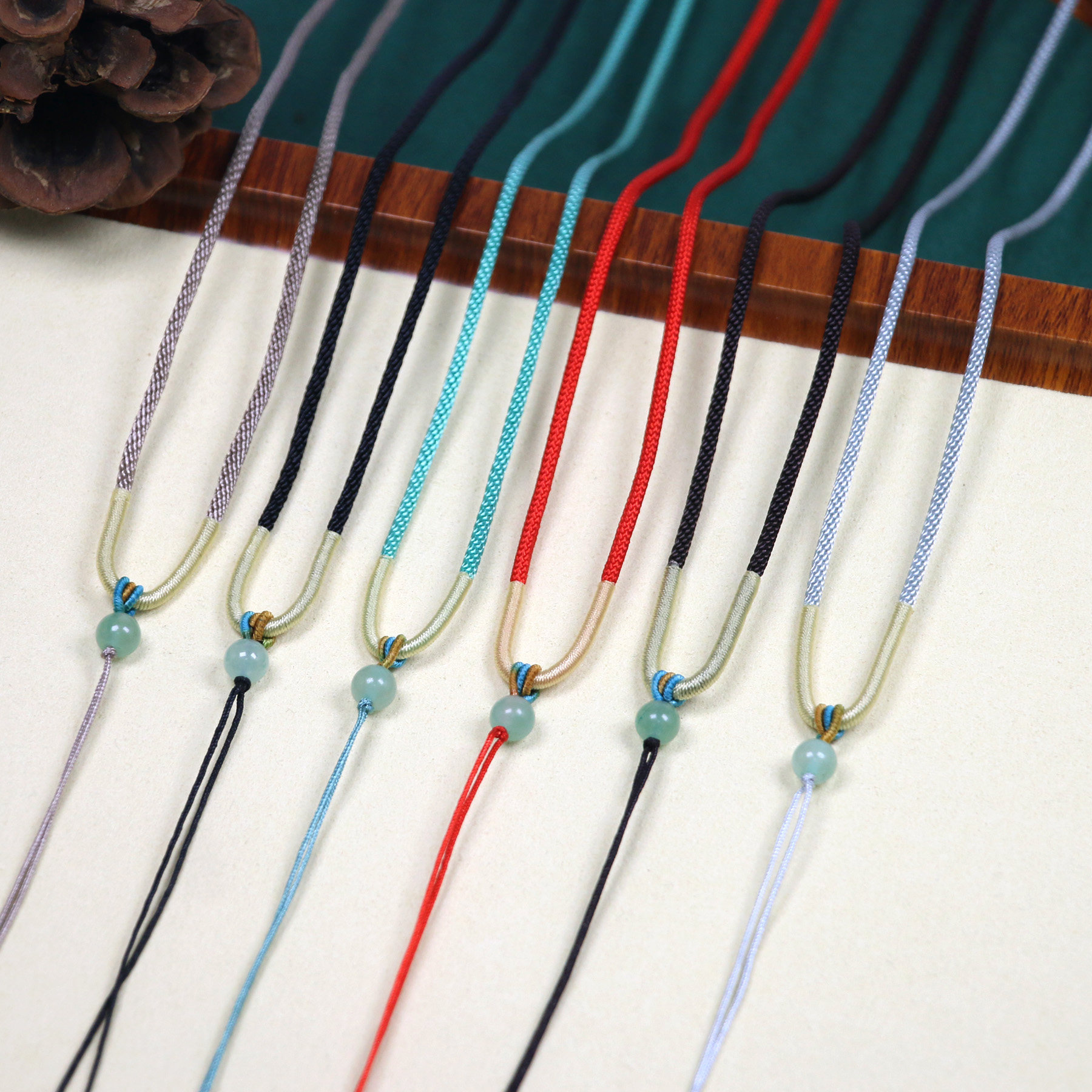 玉米绳手工绕线吊坠绳黄金翡翠玉佩挂脖绳项链绳男女diy饰品配绳