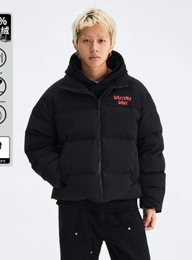 WaitingWave美式基础简约刺绣logo羽绒服外套情侣潮牌保暖90鸭绒