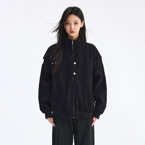 美式街头风立领飞行夹克