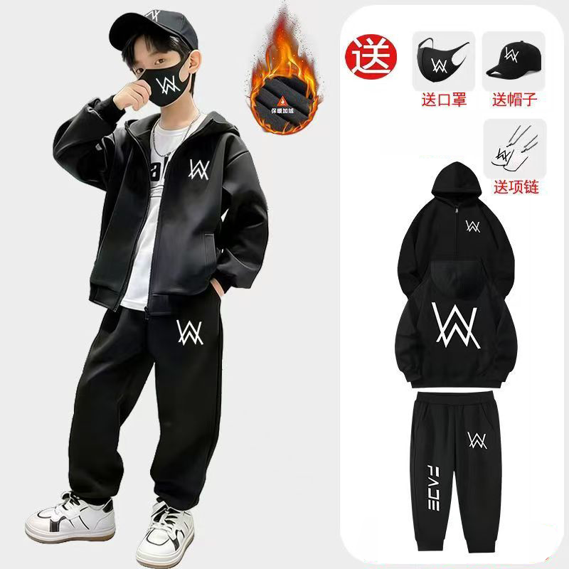 嘉豪同款战衣中大童拉链外套