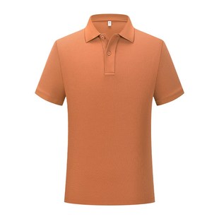 男 短袖 t恤2025新款 夏季 翻领定logo印绣字男女工服高级感Polo衫