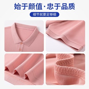 夏季 工衣印制LOLO翻领工作服T恤印字图刺绣 纯色POLO衫 文化广告衫