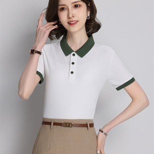定制T恤 冰丝餐饮工作服短袖 餐厅快餐火锅店服务员夏季 Polo衫 工装