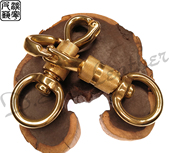 纯黄铜大号宠物牵引钩扣 纯铜大型犬皮带狗扣DIY宠物链马具8字环