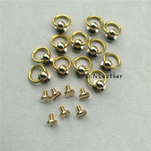 纯黄铜带环不旋转和尚头 DIY真皮包五金配件 个性 纯铜奶嘴钉 挂绳